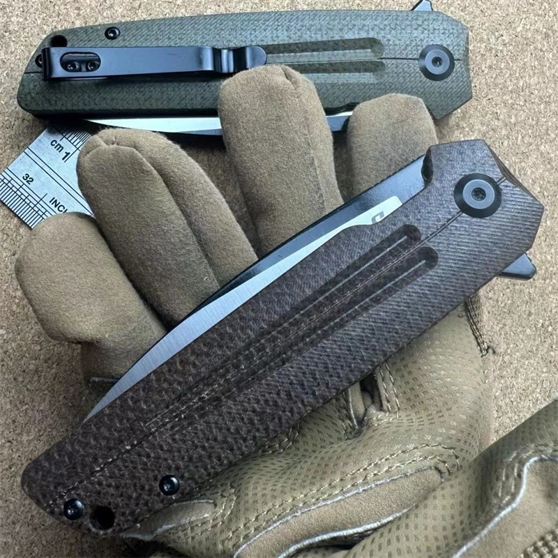 Newest Sitivien ST152 Real K110 Blade Folding Knife Micarta Handle Flipper Outdoor EDC Pocket Camping Hunting Military Knife 6