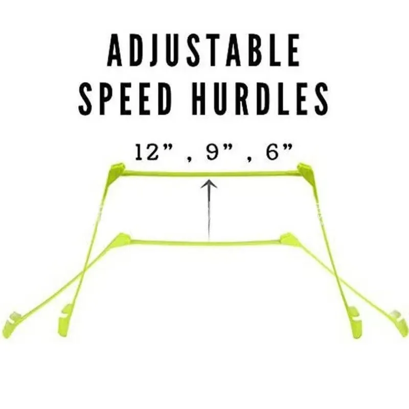 3pcs Hurdling Football Training Hurdling Multi-function hurdling three-gear adjustable folding portable airplane hurdling