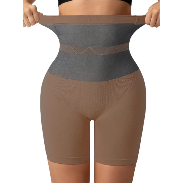 Culotte gainante taille haute sans coutures, respirante et douce pour la peau, effet push-up fessier, maintien abdominal renforcé, sculptante