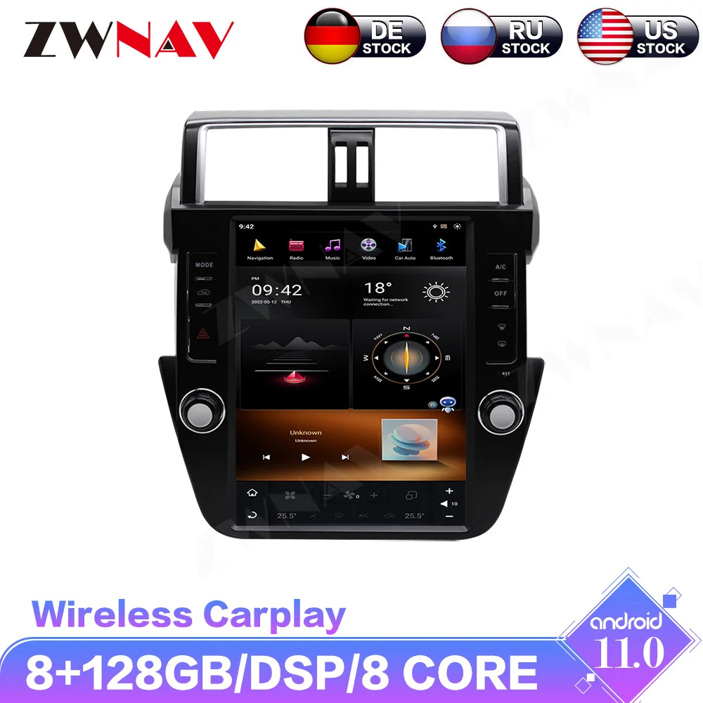 

G6 Android 11 For Toyota Land Cruiser Prado 150 2014-2017 GPS Vertical Tesla Screen Radio Car Multimedia Player Stereo GPS Navi