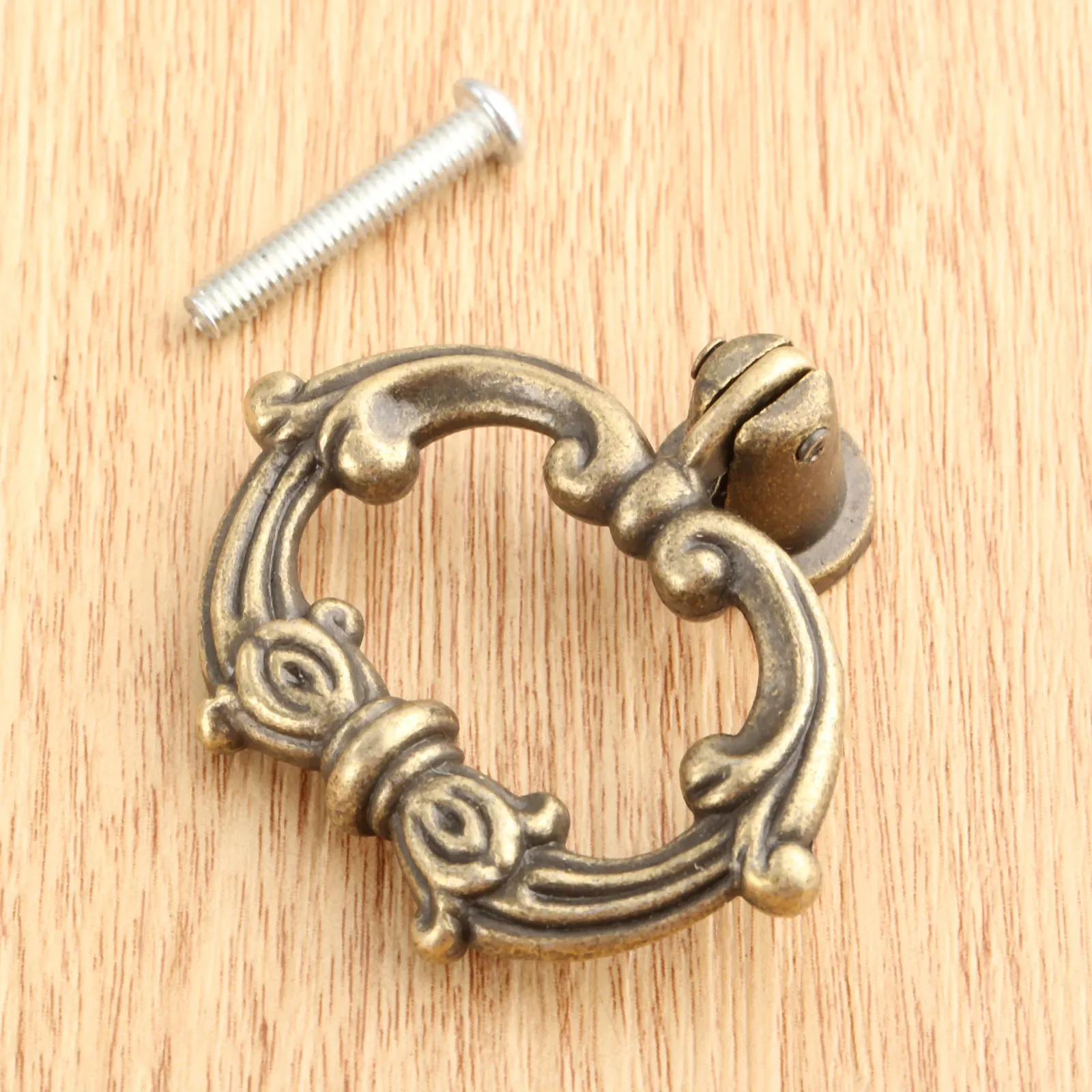 Furniture Handle 1Pc 47*42mm Antique Bronze Zinc Alloy Cabinet Knobs and Handles Kitchen Drawer Cupboard Door Ring Pulls Handle