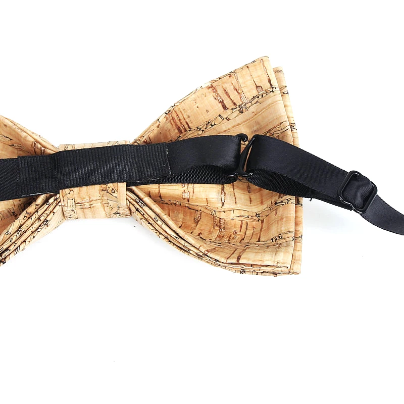 New Cork Wood Fashion Bow Ties Mens Novelty Handmade Solid Neckwear for Mens Wedding Party Man Gift Accessories Men Bowtie