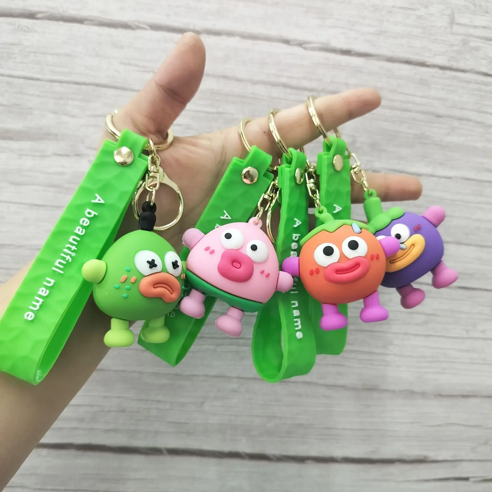 Factory Direct Cartoon animals keychain Panda Penguin Cute animal keychain Gift doll toy for kids car keyring