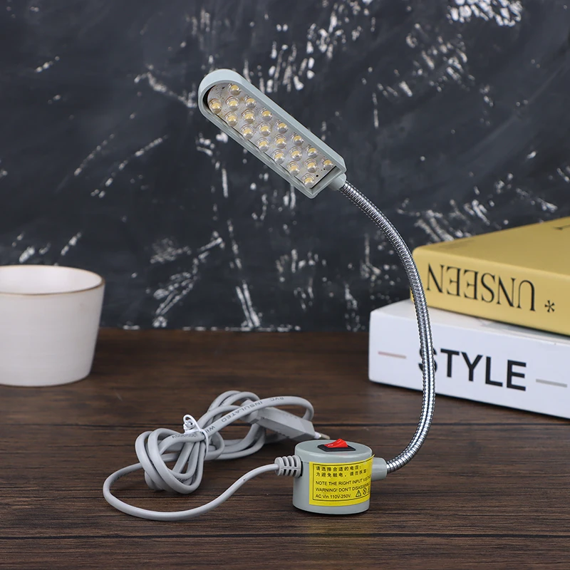 10/20/30 LED Sewing Machine Lamp 360 Flexible Adjustable Gooseneck Work Lamp Industrial Lights With Base For Workbench sewing machine lighting lamp sewing machine light led work light