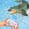 Rc Animals Crocodile Model Simulation Waterproof for Outdoor Lake Electric Remote Control Alligator Shark Children's Water Toys 1