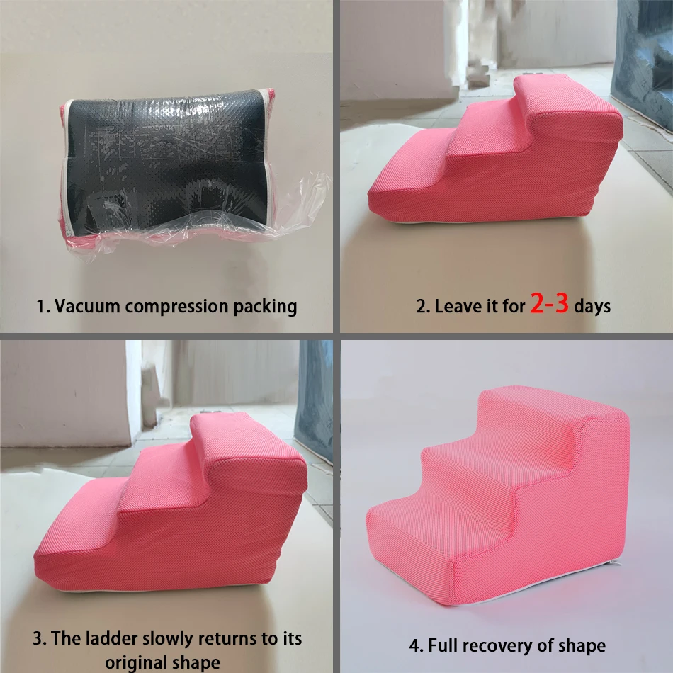 Ramp for Dog Pet Ladder 2 3 4 Steps Stairs Cat Dog Ramp Sofa Bed Ladder Non-slip Removable Pet Supplies Toys Pet Ramp Stairs