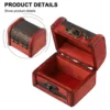 1PC Antique Mini Wood Treasure Chest Storage Box Jewelry Organizer Box Gifts Box Wooden Treasure Chest Jewelry Trinket Box 1