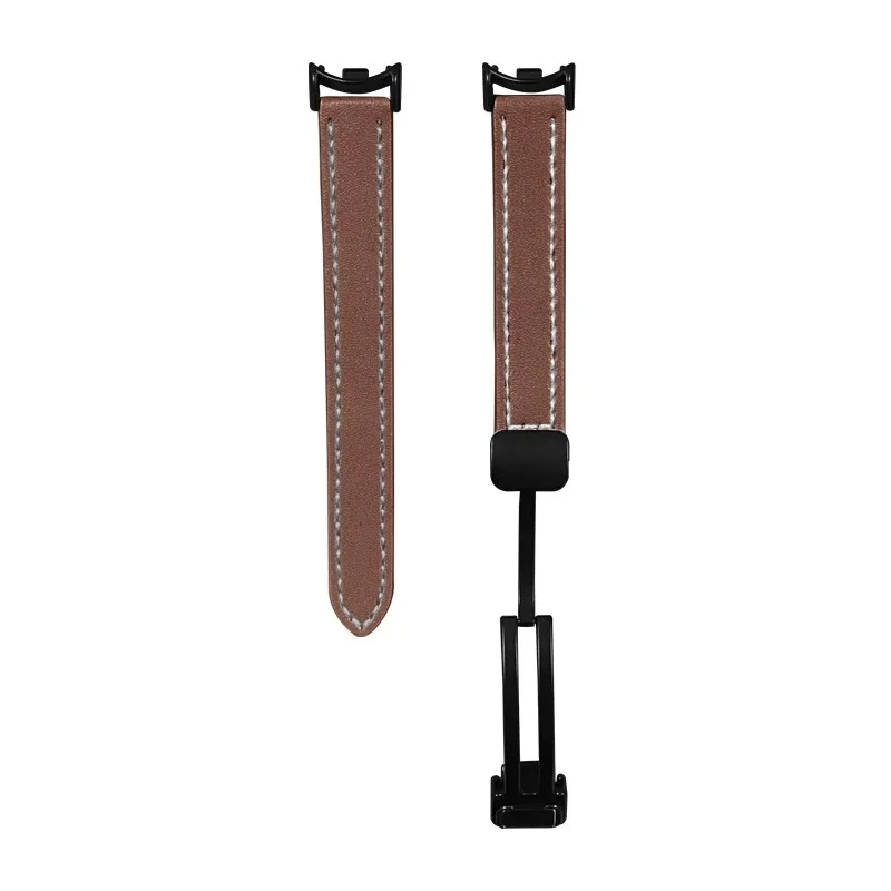 Premium Leather Strap with Magnetic Buckle for Smart Fitness Tracker Bracelet
