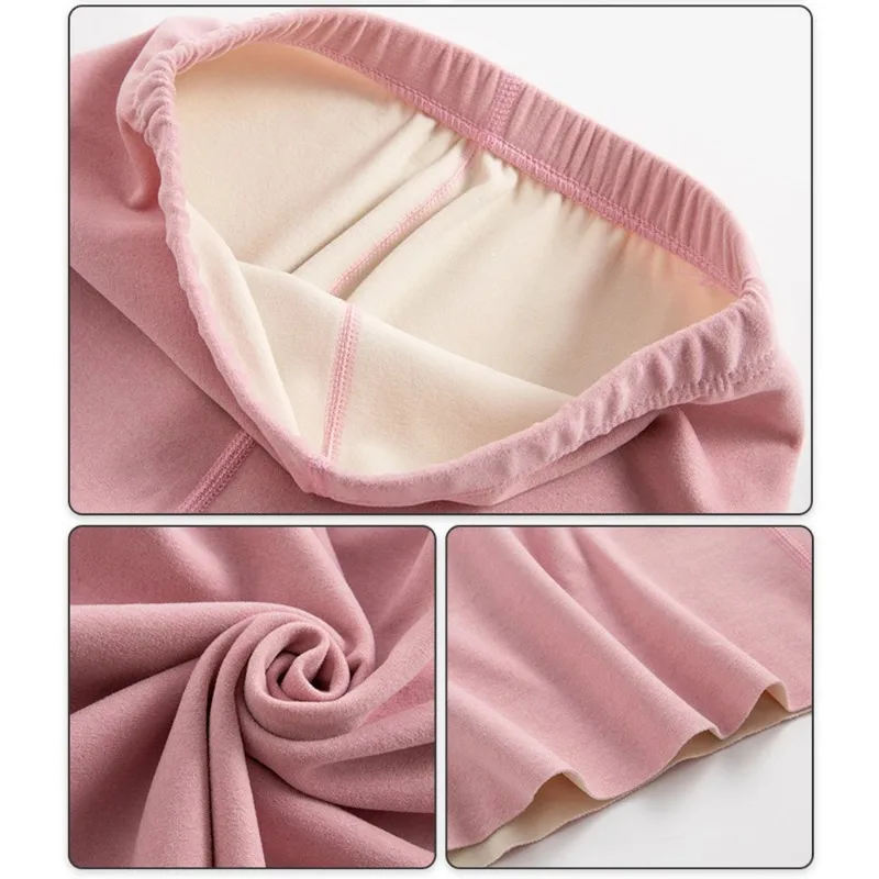 Women's Thermal Underwear Men Double-sided Fleece Seamless Thermos Clothing Warm Lingerie Suit Winter Cloth 2 Piece Sets Z75