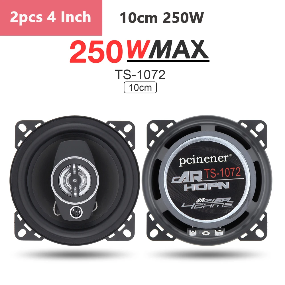 2Pcs 4/5/6 Inch Car Speakers 10cm/13cm/16cm Subwoofer Car Audio Music Stereo Full Range Frequency Hifi Automotive Speaker Horn