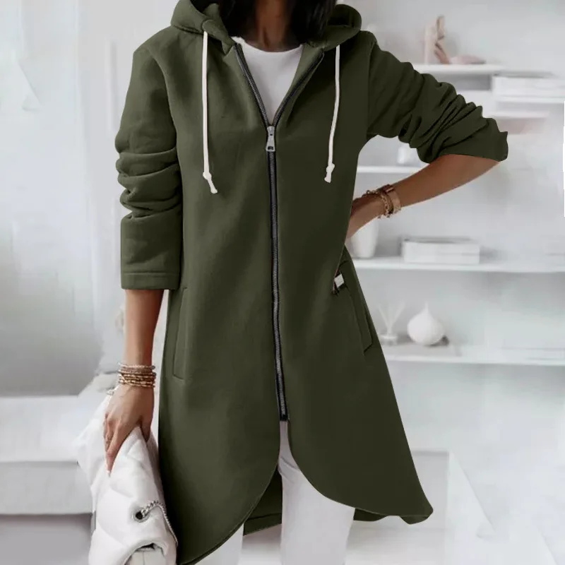 Oversized Zip-Up Streetwear Hoodie Women