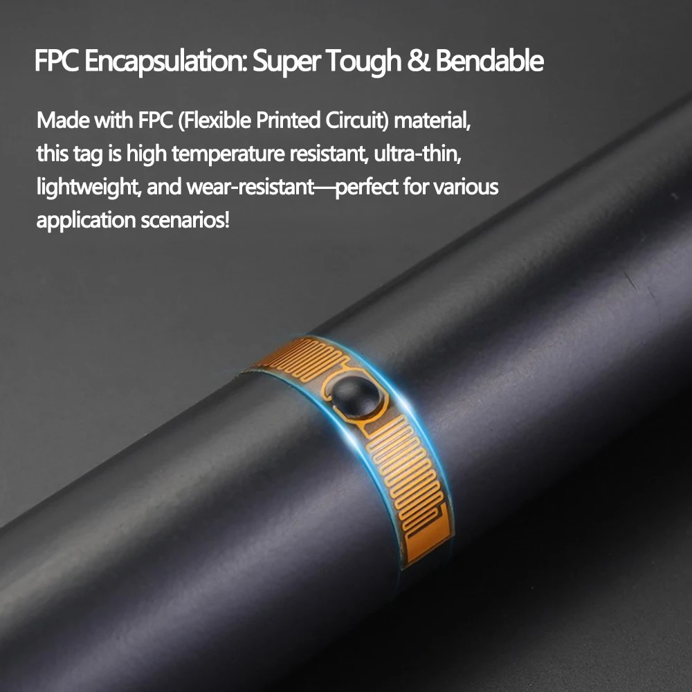 RFID UHF FPC 태그 Flexib 고온 저항성 전자 라벨 NXP U8 U9 MR6P 칩 ISO18000-6C 스마트 태그 860-960MHz 20PCS