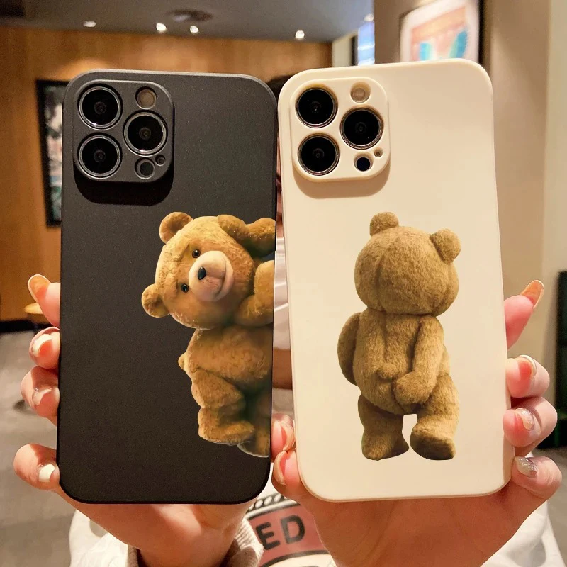 Adorable Ted Bear Soft Silicone Phone Case Cover