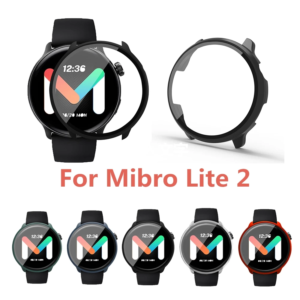 

Full Pc Protective Case For Mibro Watch Lite 2 Smartwatch Screen Protector lite 2 Cover Shell+Tempered Glass Film Accessories