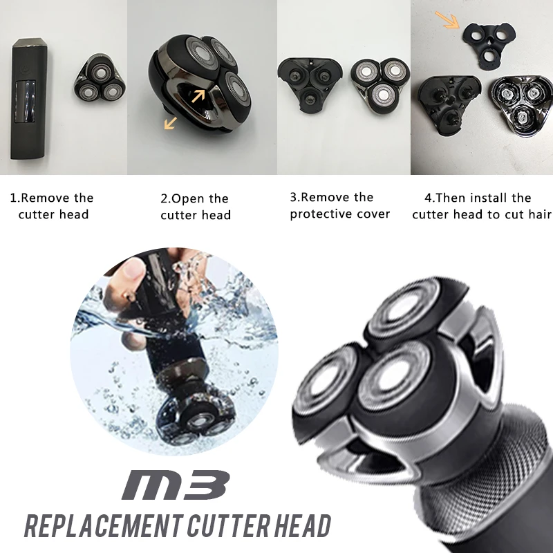 Shaver Replacement head for SOEYE M3 electric shaver ,Suitable for Electric shaver M3 beard trimmer Electric Razor 2