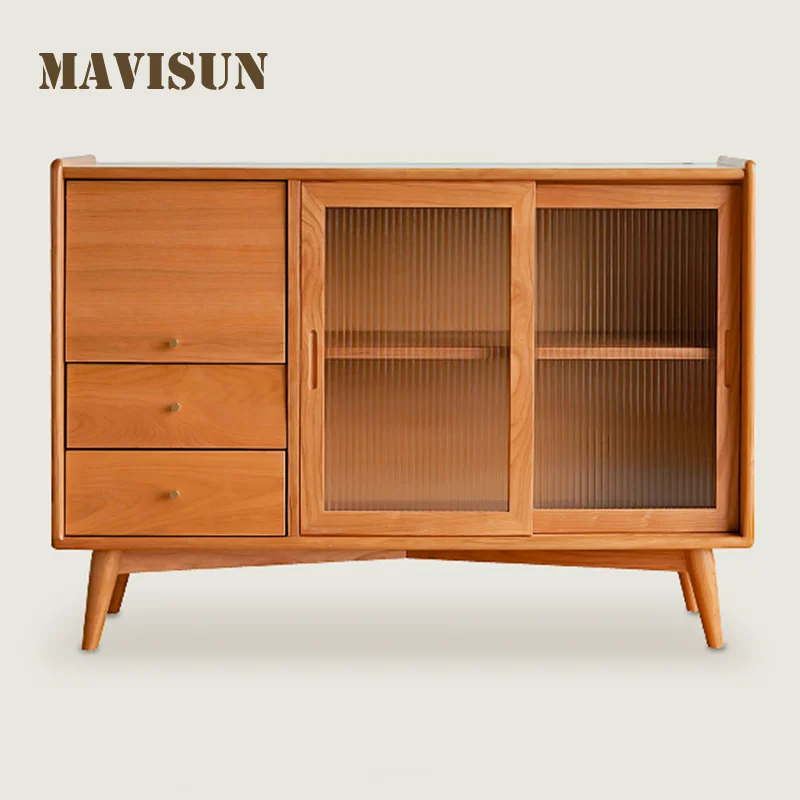 Solid Wood Dining Side Wine Against The Wall Japanesestyle