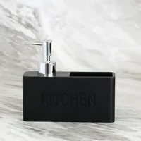 1 ชิ้นเครื่องจ่ายสบู่จานและเครื่องจ่ายสบู่มือผู้ถือฟองน้ําทําความสะอาดเคาน์เตอร์ครัวอ่างล้างจานห้องน้ําออแกไนเซอร์ 6