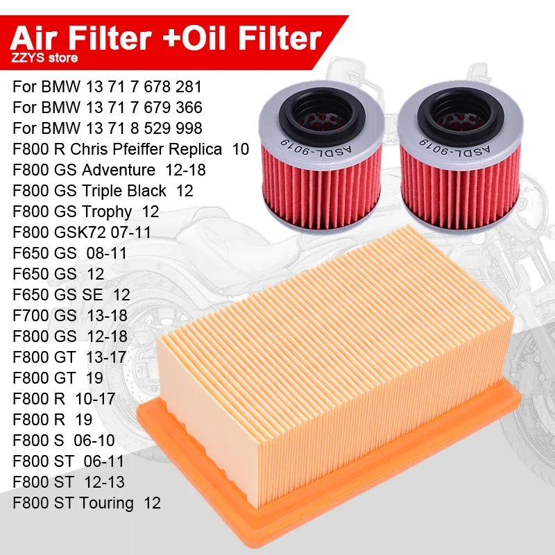 

700CC 800CC Motorcycle Air Filter Cleaner & Engine Oil Filter For BMW F700GS F700 F 700 GS 2013-2018 F800S F800 F 800 S 2006-10