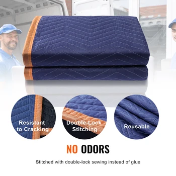 VEVOR 35/65 lbs Moving Blankets 12 Packs 80 4