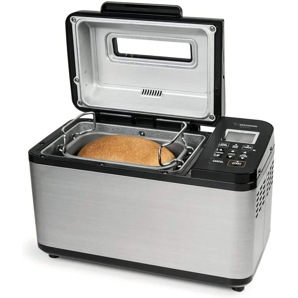 Breadmaker, 2 lb. loaf of bread, Stainless Steel/Black 5