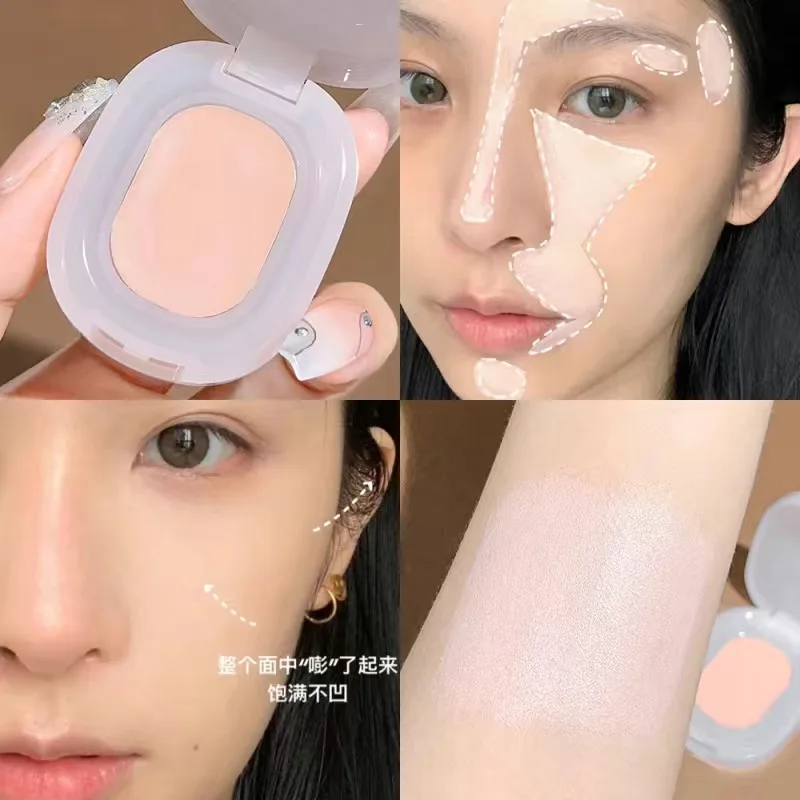 Soft light without trace concealer Highlight acne mark cover dark circles Matte brightening concealer gift thumb puff 2