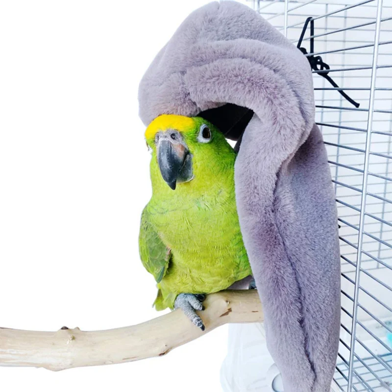 Winter Warm Bird Shawl Nest Corner Parrot Blanket Pet Small Animal Hanging Tent Cage Decoration For Parakeet Lovebird Cockatiel