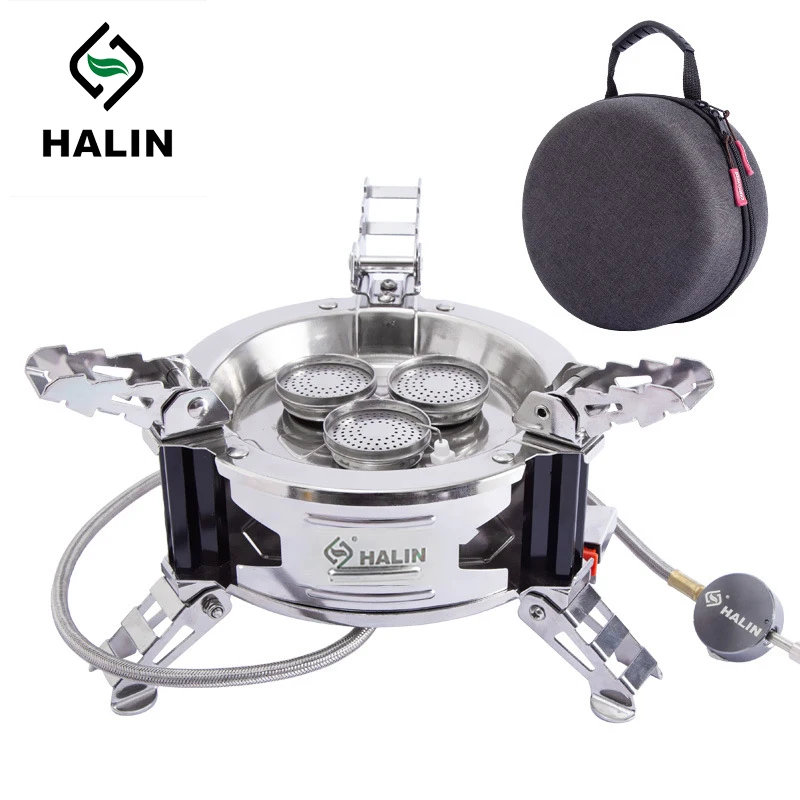 BigPowerCampingBurnerGasStovePortableOutdoorMountaineeringSnow