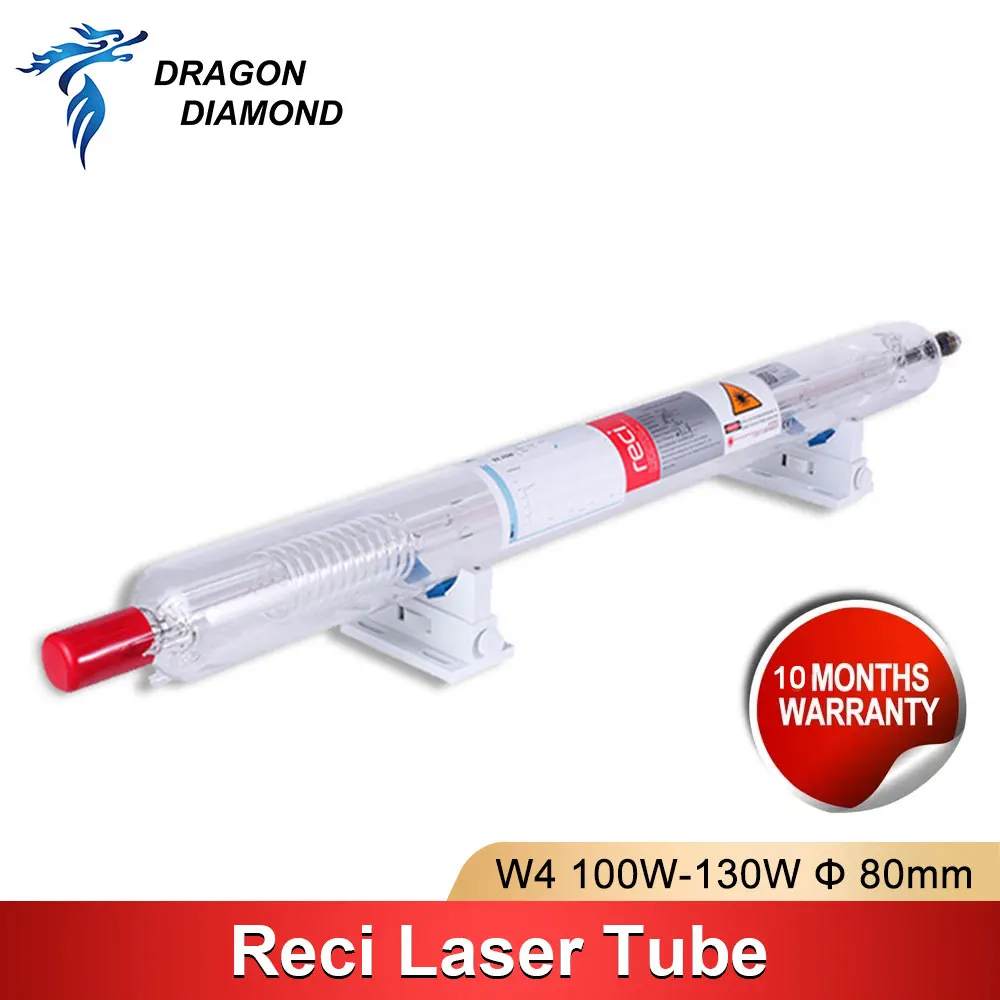 

RECI W4 100W-130W CO2 Laser Tube Glass Pipe Metal Head Length 1400mm Dia.80mm For CO2 Laser Engraving Cutting Machine