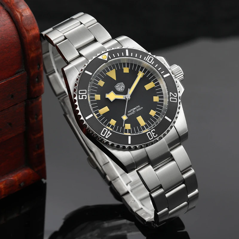 Watchdives WD1969 Dives Watch Retro Snowflake NH35 Mechanical Watch Domed Sapphire Crystal Wristwatch 300M Luminous Mens Watches
