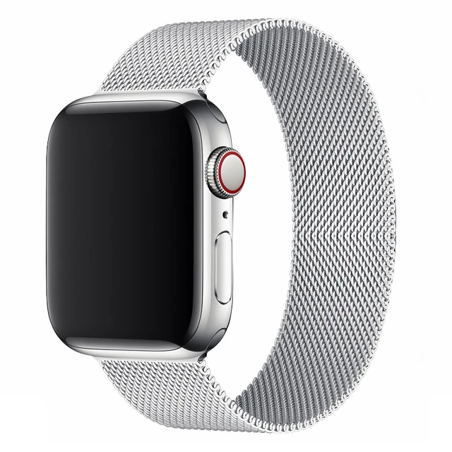 Magnetic Loop Strap For Apple watch Band 45mm 41mm 44mm 40mm 42mm 38mm Stainless steel correa bracelet iWatch serie 3 7 5 6 se 3 Sliver 1