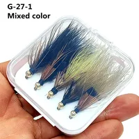5pcs Woolly Bugger Streamers Fly Fishing Lures Brass Bead Head 4