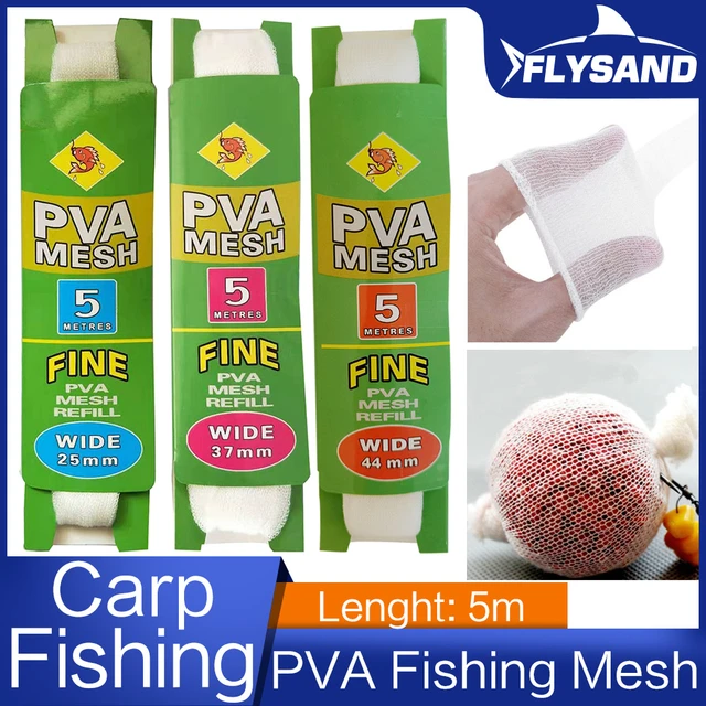 5M/20M Soluble PVA Mesh Refill Carp Fishing Feeder Fishing Lures Refill Rig  Hook Bait Wrap