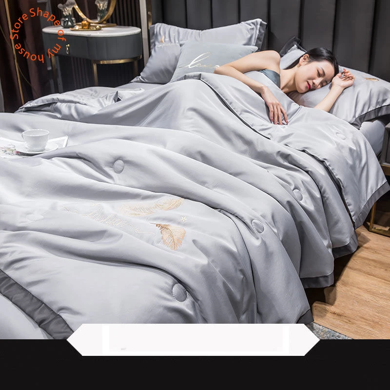 Washed Summer Cool Quilt Air Conditioning Quilt Single Ice Silk Double