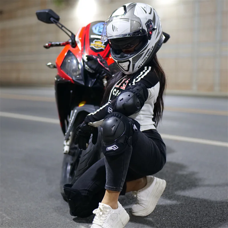 

Woman Summer Motorcycle Gear Ones Again! KP02 EP02 Motocross Protective Motociclista MTB Protection Knee Brace Elbow Pads