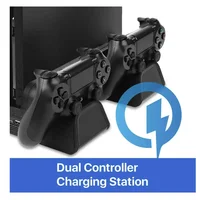 Cooling Stand For PS4 Slim Pro With Controller Charging Station Handle Charger Dock With Discs Slot Game Card For PlayStation 4 - Image 2