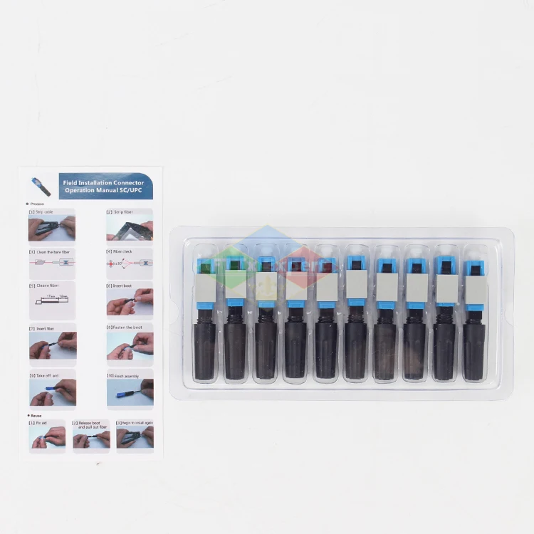 FTTH SC UPC 3M Type FTTH pre-bur fiber optic quick connector SC UPC FTTH Fiber Optic Fast Connector SC Connector