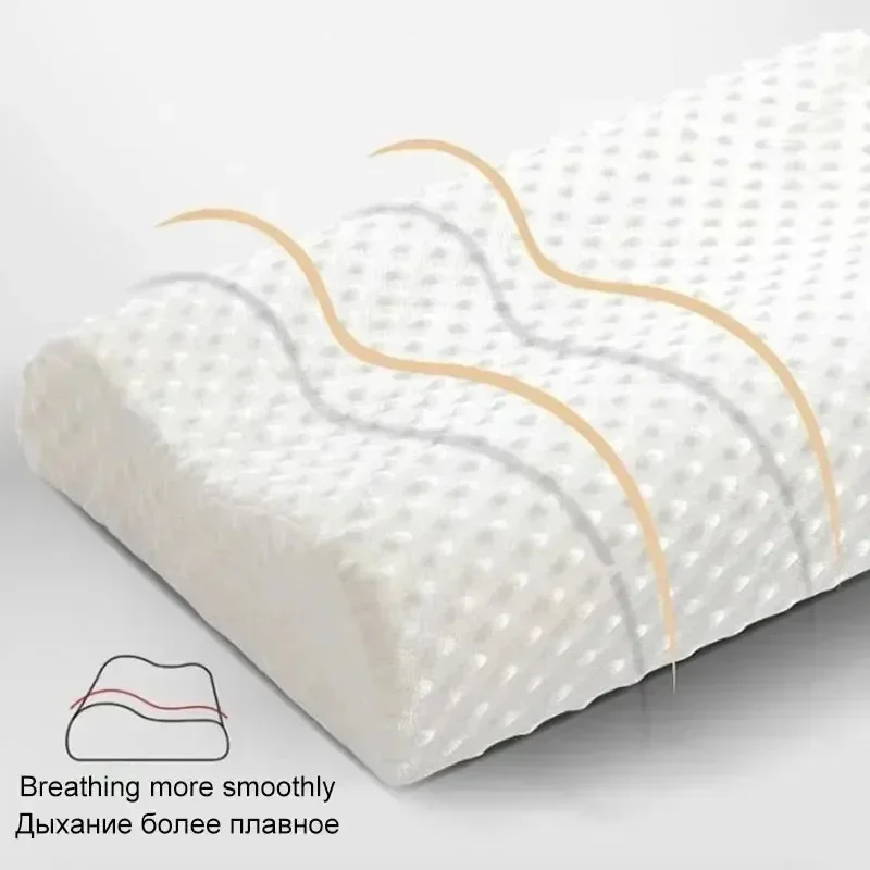 1PC Sleeping Memory Foam Pillow Cervical Massage Pillows Natural Orthopedic Pillow Home Supplies Replacement with Pillow Cover 5