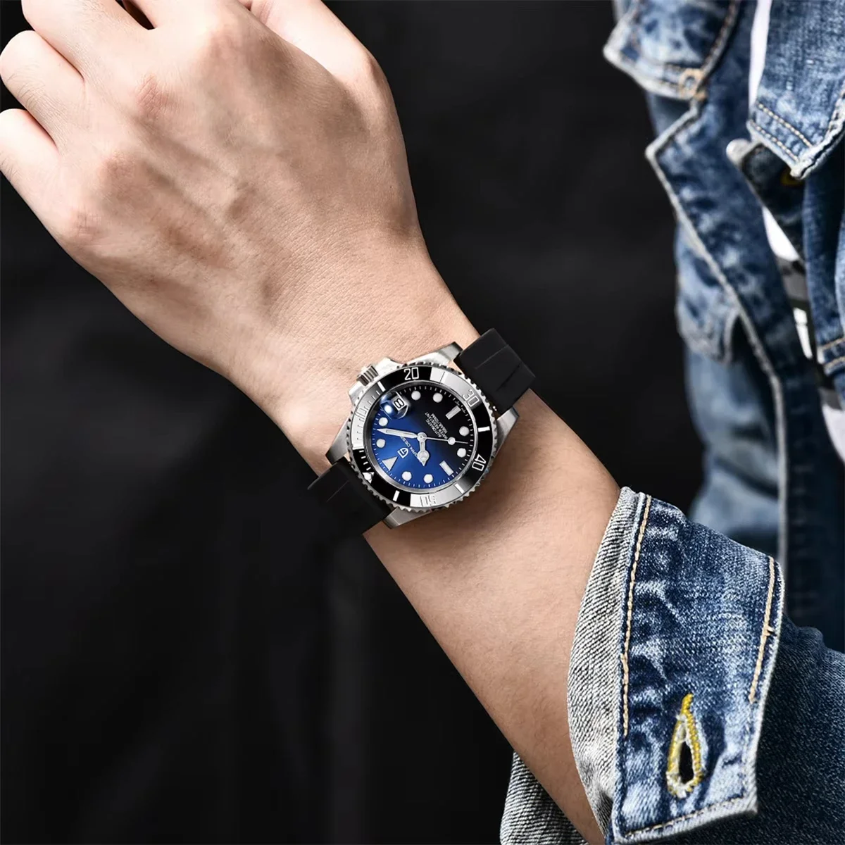 PAGANI DESIGN Luxurious Business Men's Automatic Mechanical Watch NH35 Black Nylon Strap Stainless Steel Sapphire PD1661 Watch