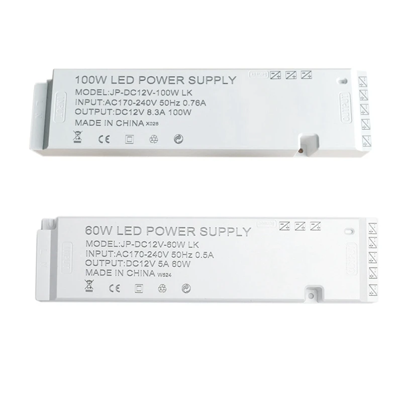 

AC220V To DC 12V Lighting Transformer LED Cabinet Light Strip Light Power Supply Port Driver Easy To Use