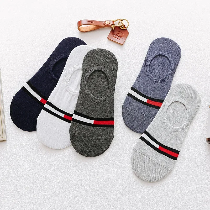 Sports Socks Cotton Ankle Boat 5 Pairs/5 Colors Spring Summer Breathable Invisible