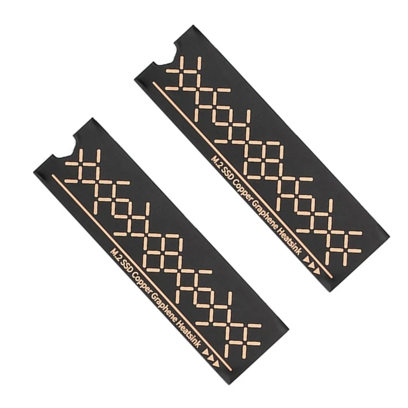 2Pcs M.2 SSD 방열판 구리 방열판 정밀 열 전도성 급속 냉각 NVMe 구리 방열판