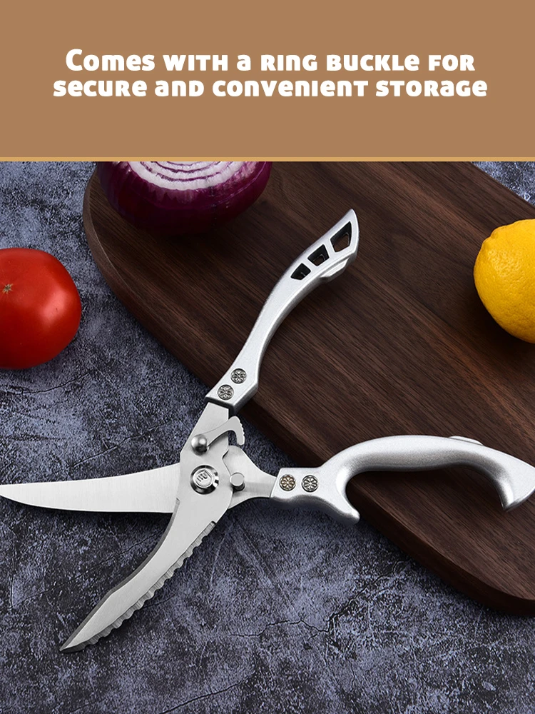 Kitchen Scissors Chicken Bone Kitchen Shears Duck Fish Cutter Stainless Steel Fish Scissors Scale Clean Cook Knife