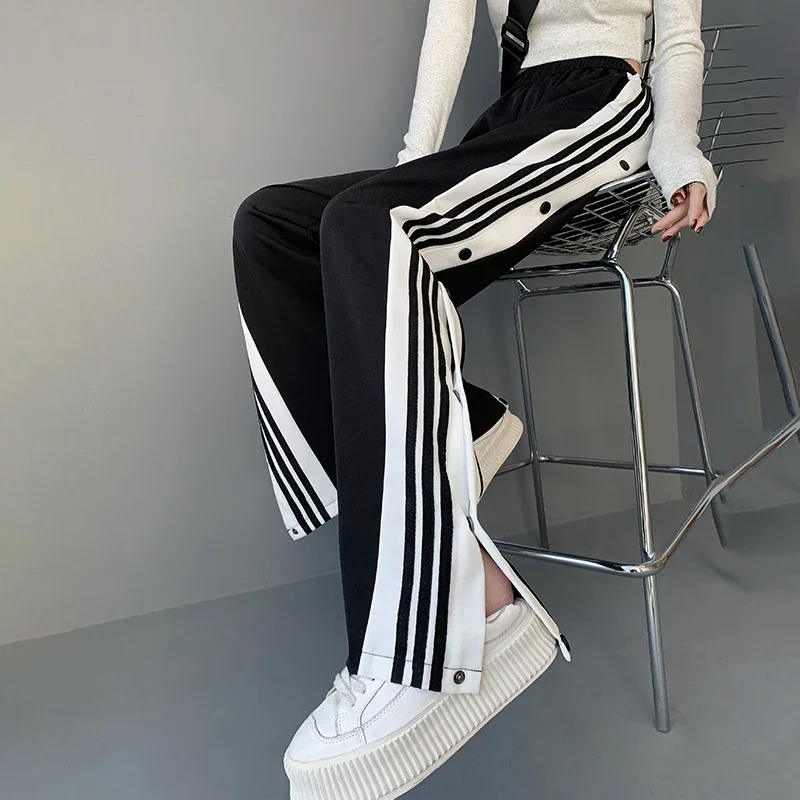 

Black Casual Suit Pants 2024 Spring/Summer New Small Tall Waist Slipping Narrow Version Wide Leg Straight Tube Pants for Women