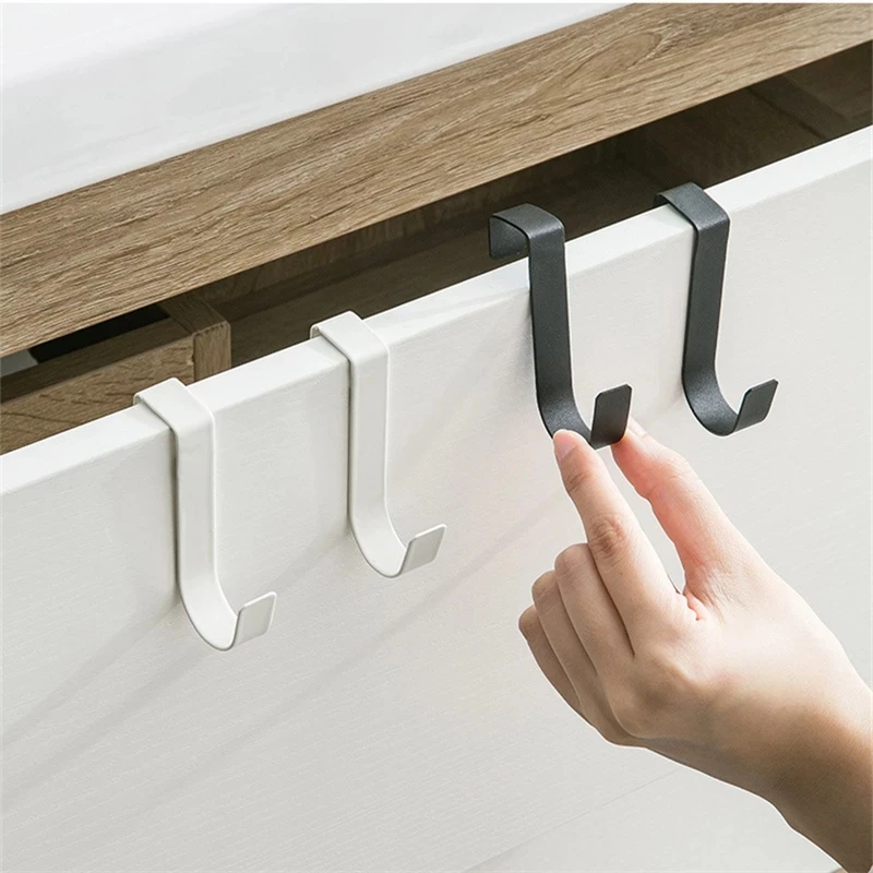 S-Shaped Stainless Steel Hook Behind Kitchen Cabinet Door Multifunctional  Storage Rack Coat Hook Key Hanger Bathroom Accessories