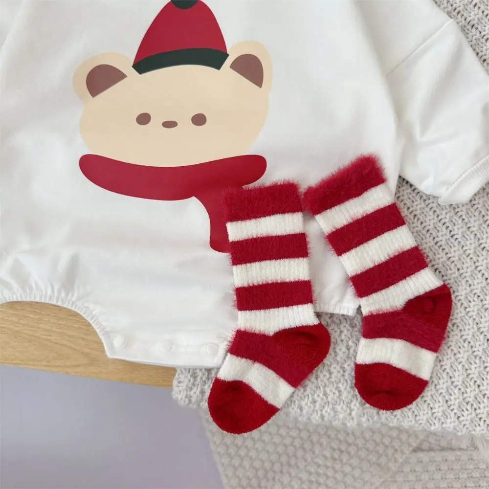 Cute Long Sleeve Rompers Set Embroidery Cartoon Christmas Costume With Hat Newborn Bodysuits Boys Girls