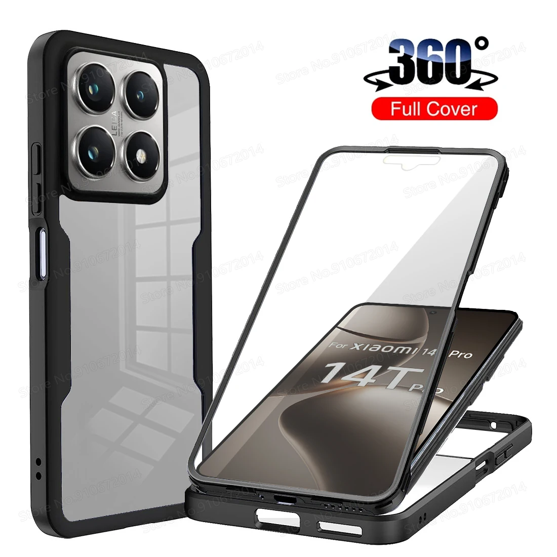 Xiaomi Pro 360° Shockproof Transparent Phone Case - Full Body Protection Cover