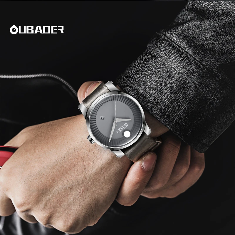 Oubaoer 2023 new creative nylon casual simple quartz movement luminous waterproof nylon watch men's quartz watch