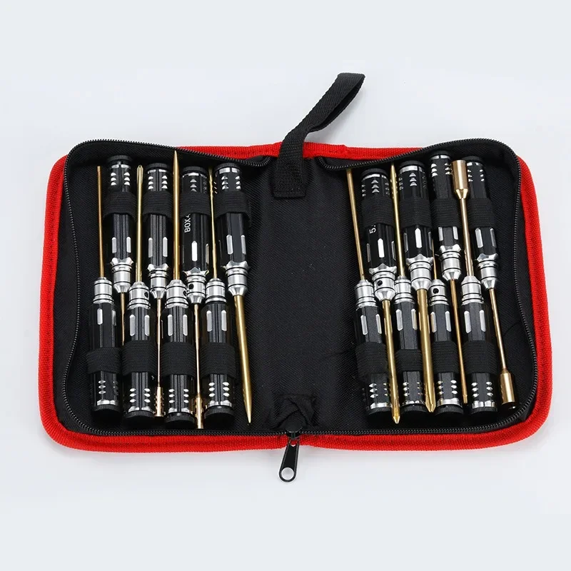 16 Piece Set of Aviation Model Screwdriver High-speed Steel Cloth Wrapped Aviation Model Tool 1