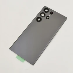 Premium Back Glass Cover with Camera Lens Frame (Grey)