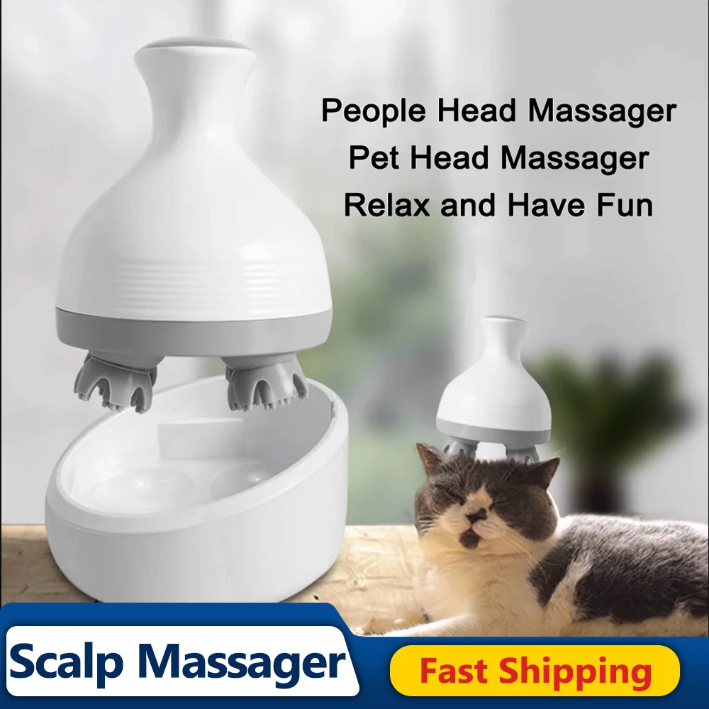 PetCatDogMassagerElectricHeadMassagerVibratingScalpBodyDeep
